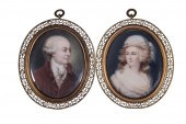 PAIR OF MINIATURE PORTRAITS BY