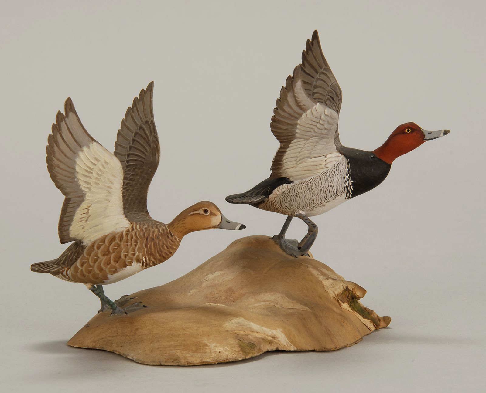 PAIR OF MINIATURE REDHEADSBy