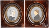 PAIR OF MINIATURE WATERCOLOR A