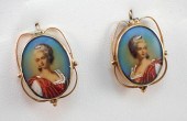 PAIR OF MINITURE PORTRAIT EARR
