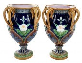 PAIR OF MINTON MAJOLICA 'SHREW
