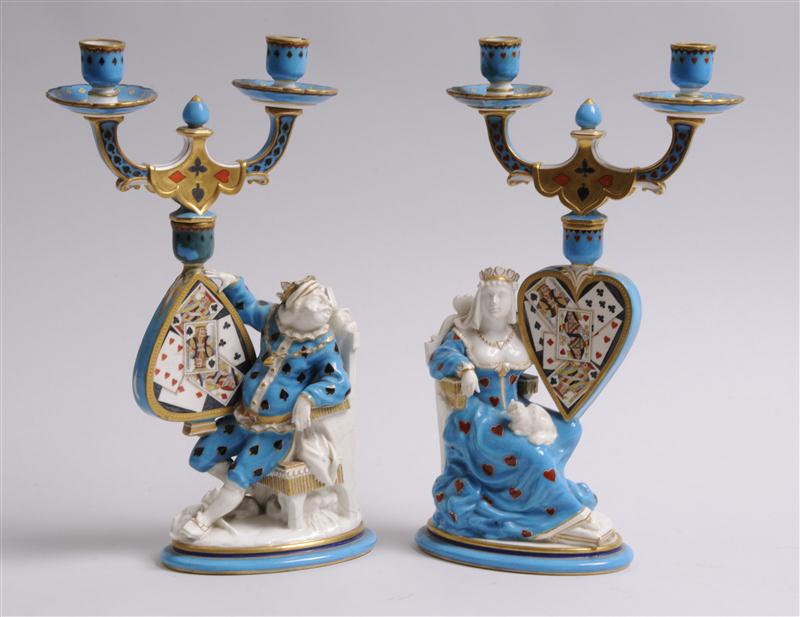 PAIR OF MINTON PORCELAIN FIGURAL