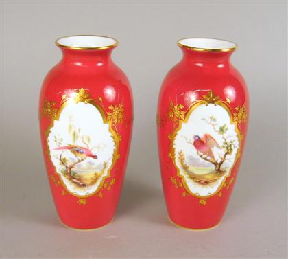 Pair of Minton porcelain vases   
