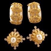 Pair of Miriam Haskell Faux Pe
