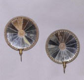 PAIR OF MIRROR-BACKED SINGLE-L