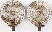 PAIR OF MIRRORED TIN CANDLE SC