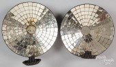 PAIR OF MIRRORED TIN CANDLE SC