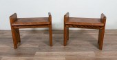 PAIR OF MISSION OAK BENCH FORM