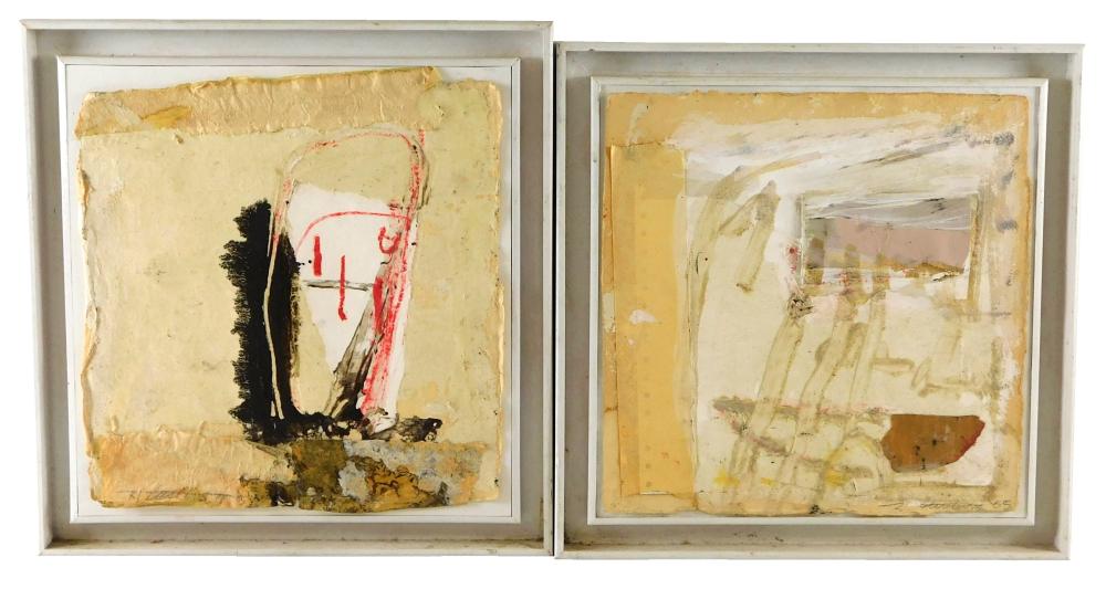 PAIR OF MIXED MEDIA CONTEMPORARY