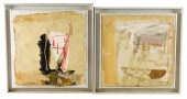 PAIR OF MIXED MEDIA CONTEMPORA
