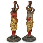 PAIR OF MIXED METAL FIGURAL GR