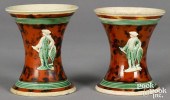 PAIR OF MOCHA SPILL VASESPair