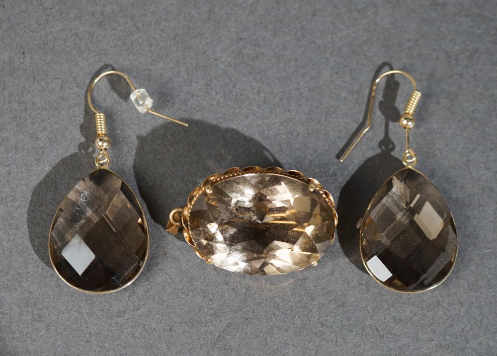PAIR OF MODERN 14-KARAT YELLOW-GOLD