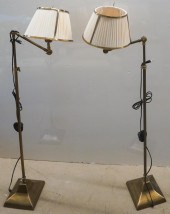 PAIR OF MODERN ADJUSTABLE FLOO