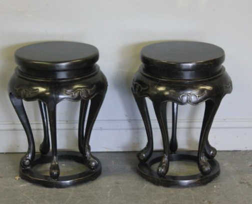 Pair of Modern Asian Stools or