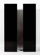 PAIR OF MODERN BLACK LAMINATED