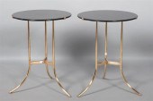 PAIR OF MODERN BRASS AND GRANI