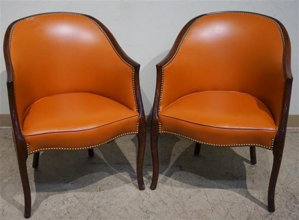 PAIR OF MODERN BRASS NAIL STUDDED