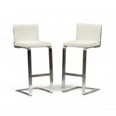 PAIR OF MODERN CANTILEVERED ST