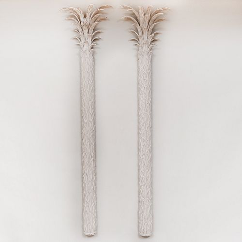 PAIR OF MODERN CARVED AND PAINTED