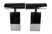 PAIR OF MODERN CHROME DESK LAM