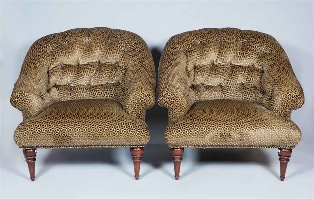 PAIR OF MODERN CLUB CHAIRSPAIR OF