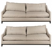 PAIR OF MODERN EBONIZED AND UP