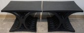 PAIR OF MODERN EBONIZED WOOD B