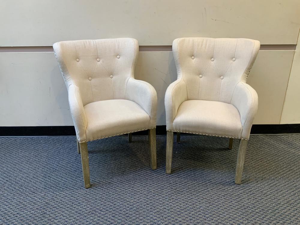 PAIR OF MODERN GRAY PAINTED