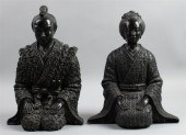 PAIR OF MODERN JAPANESE BRONZE