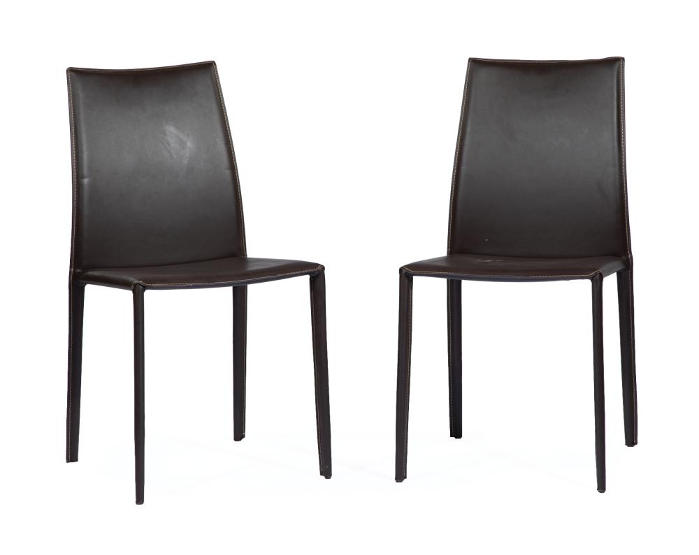 PAIR OF MODERN LEATHER SIDE