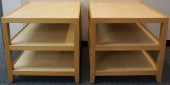 PAIR OF MODERN MAPLE AND INSET