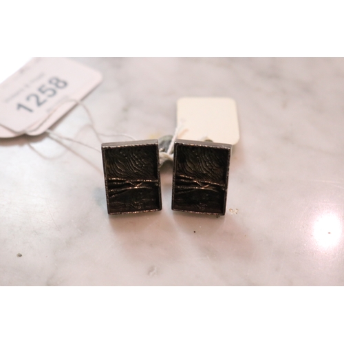 Pair of modern sterling silver cuff
