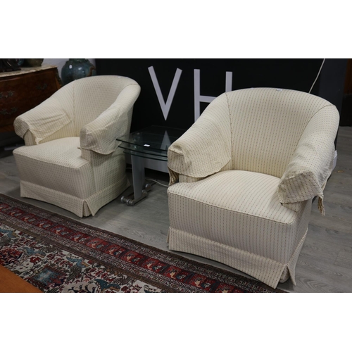 Pair of modern tub armchairs (2)