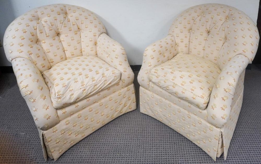 PAIR OF MODERN TUFTED UPHOLSTERED