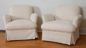 PAIR OF MODERN UPHOLSTERED CLU