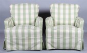 PAIR OF MODERN UPHOLSTERED CLU