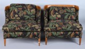 PAIR OF MODERN UPHOLSTERED LOU