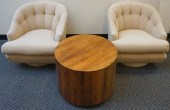 PAIR OF MODERN UPHOLSTERED SWI
