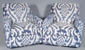 PAIR OF MODERN UPHOLSTERED SWI
