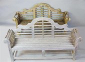 PAIR OF MODERN WOODEN GARDEN B