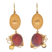 PAIR OF MODERNIST CARNELIAN, A