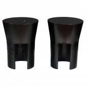 PAIR OF MODERNIST CIRCULAR PAI