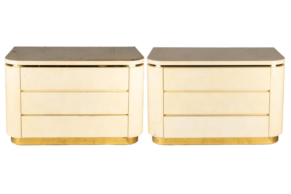 PAIR OF MODERNIST LACQUERED