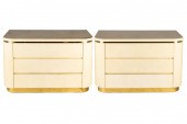 PAIR OF MODERNIST LACQUERED CH