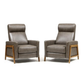 PAIR OF MODERNIST LEATHER AND