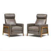 PAIR OF MODERNIST LEATHER AND