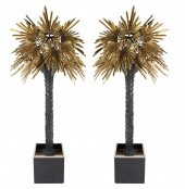 PAIR OF MODERNIST METAL PALM T