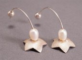 PAIR OF MODERNIST STERLING SIL