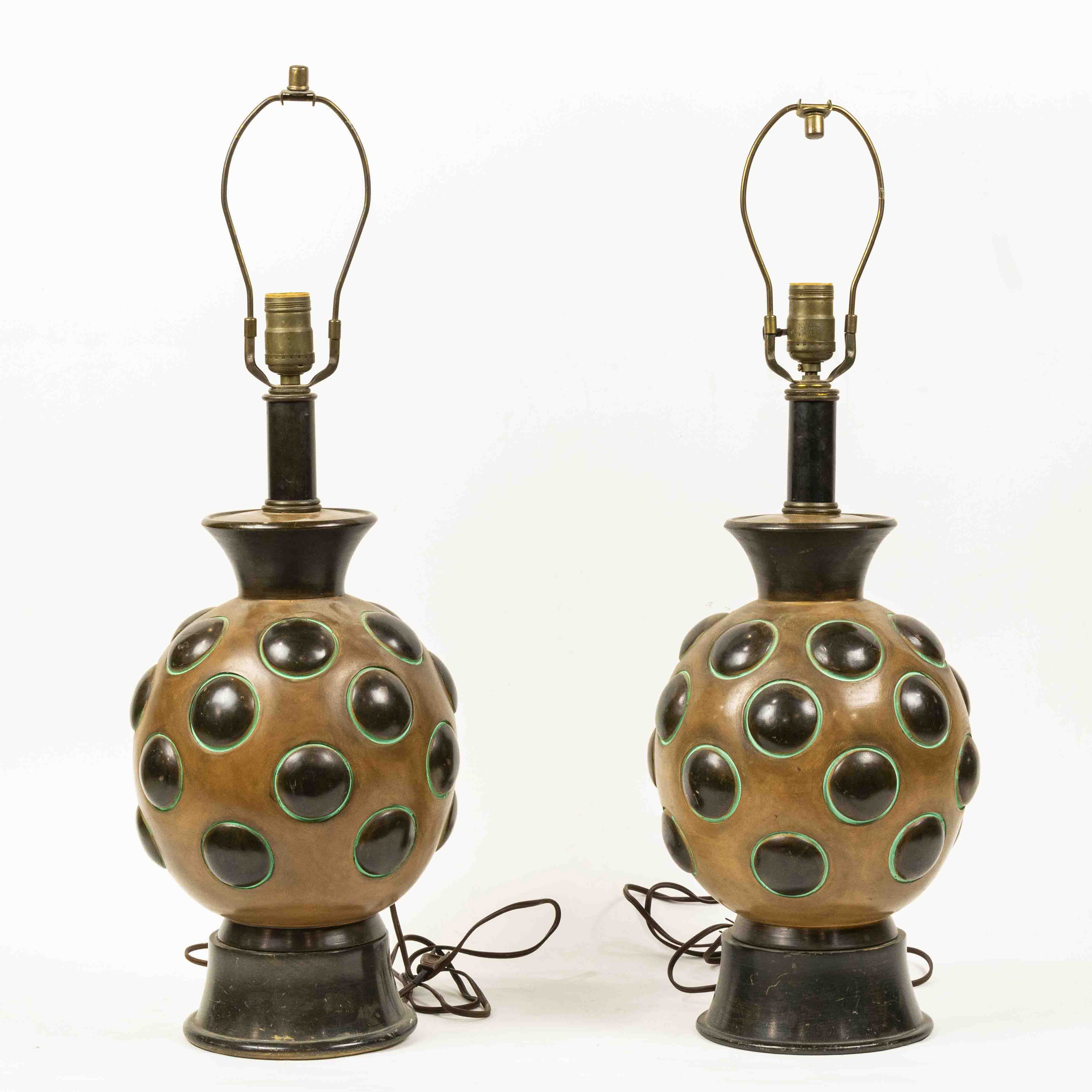 PAIR OF MODERNIST STYLE CERAMIC